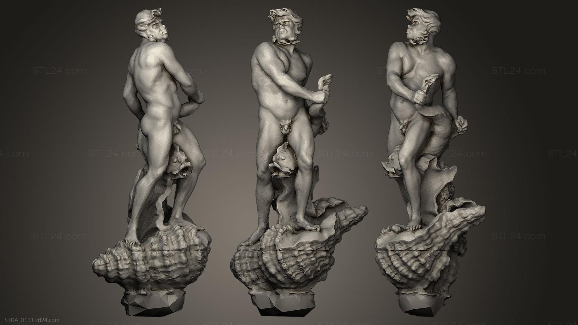 Статуи античные и исторические (Бернинис Мур, STKA_0131) 3D модель для ЧПУ станка